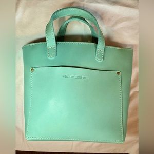 Portland Leather Goods 🦄 Zip Mini Crossbody in Mint 🦄